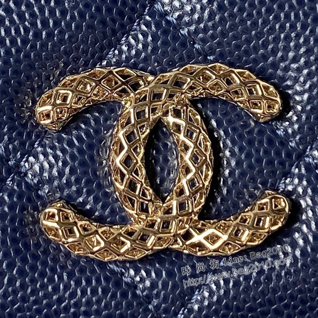 Chanel專櫃新款23s鏤空woc鏈條包 AP3180 香奈兒荔枝皮發財包小斜挎女包 djc5234